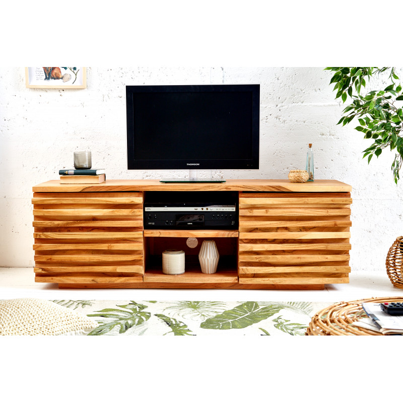 BANDED tömör akácfa TV- szekrény - 150cm