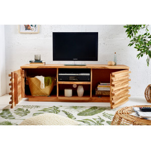 BANDED tömör akácfa TV- szekrény - 150cm