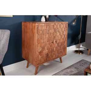 HEXAGON tömör akác bárszekrény INVICTA