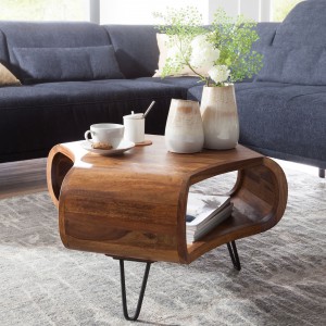 CAMBER tömör rózsafa dohányzóasztal - 70cm