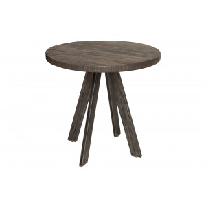 CRAFTER kerek mangófa étkezőasztal - 80cm - szürke