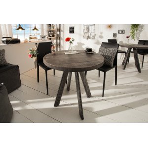 CRAFTER kerek mangófa étkezőasztal - 80cm - szürke Étkezőasztalok