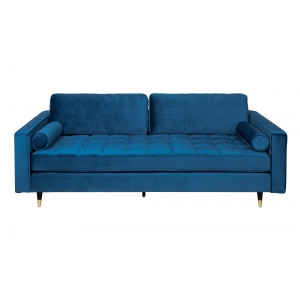 COZY VELVET design bársony kanapé - 220cm - kék