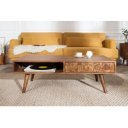 MYSTIC LIVING tömör rózsafa dohányzóasztal - 100cm