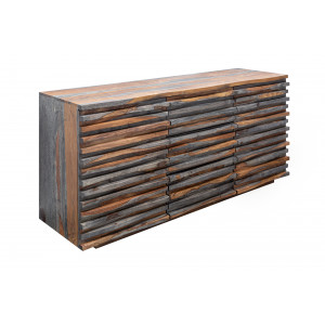 BANDED tömör rózsafa komód - 160cm - szürke