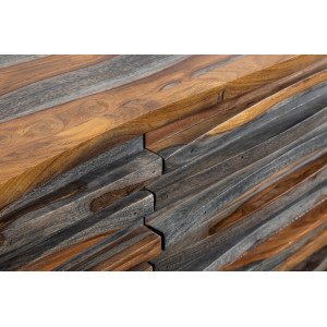BANDED tömör rózsafa komód - 160cm - szürke