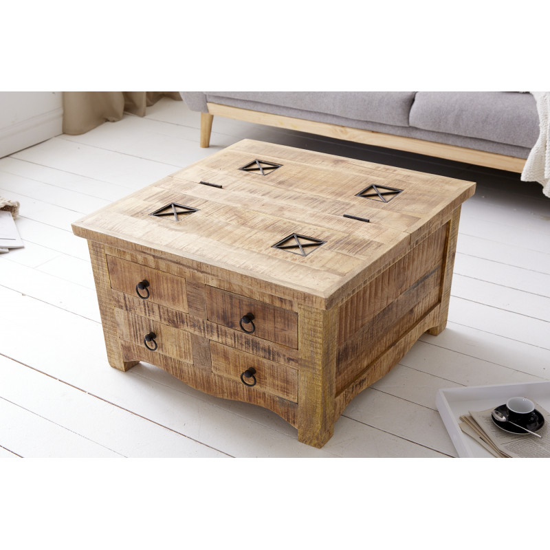 IRON CRAFT BOX tömörfa dohányzóasztal