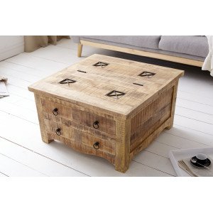 IRON CRAFT BOX tömörfa dohányzóasztal Fa