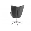 LOUNGER design bársony fotel - szürke