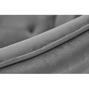 LOUNGER design bársony fotel - szürke