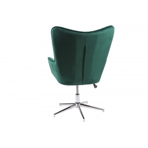 LOUNGER design bársony fotel - zöld