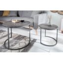 ELEMENTS mangófa lerakóasztal szett - szürke