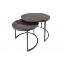 ELEMENTS mangófa lerakóasztal szett - szürke