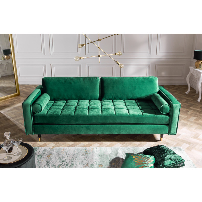COZY VELVET design bársony kanapé - 220cm - smaragd