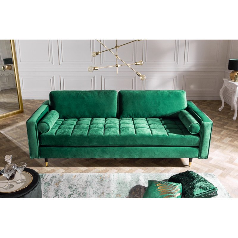 COZY VELVET design bársony kanapé - 220cm - smaragd