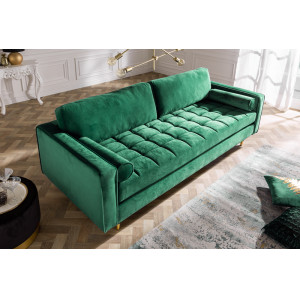 COZY VELVET design bársony kanapé - 220cm - smaragd