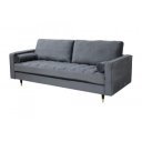 COZY VELVET design bársony kanapé - 220cm - szürke