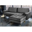 COZY VELVET design bársony kanapé - 220cm - szürke