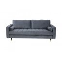 COZY VELVET design bársony kanapé - 220cm - szürke