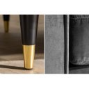 COZY VELVET design bársony kanapé - 220cm - szürke