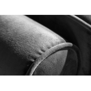 COZY VELVET design bársony kanapé - 220cm - szürke