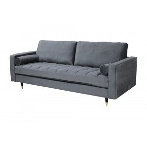 COZY VELVET design bársony kanapé - 220cm - szürke