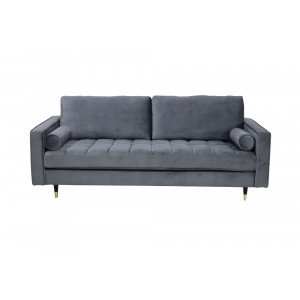 COZY VELVET design bársony kanapé - 220cm - szürke