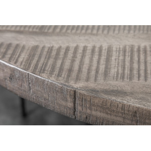 CRAFTER mangófa kerek étkezőasztal - 120cm - szürke