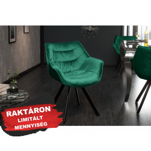 MATCH design bársony szék - smaragd INVICTA