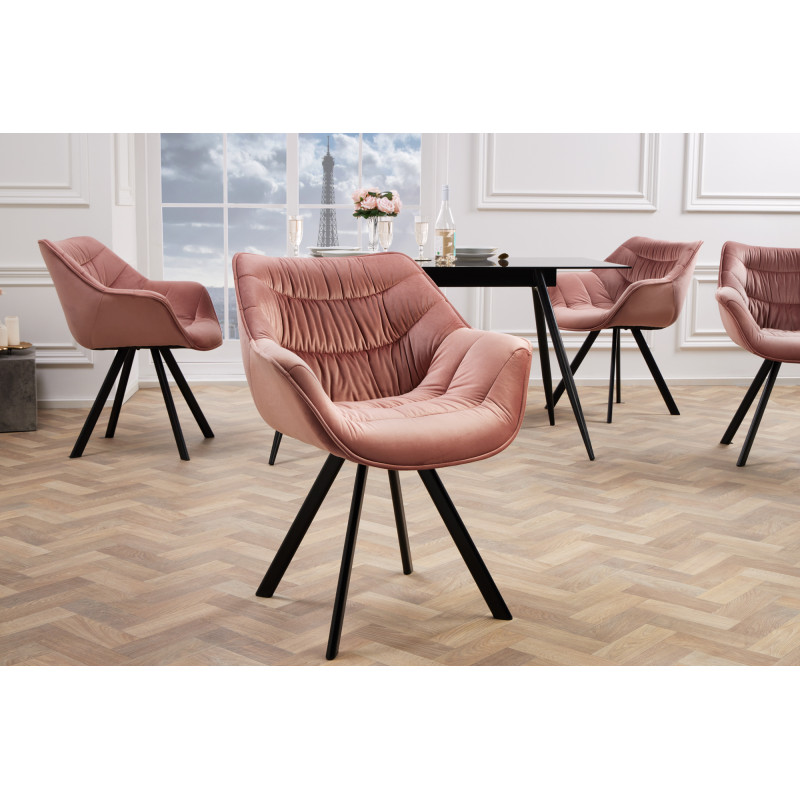 MATCH - design bársony szék - mályva