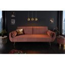 SKAGEN modern bársony kanapé - 215cm - mályva