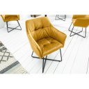 BERNARD design bársony szék - okker