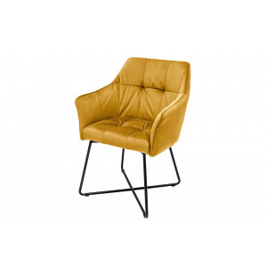 BERNARD design bársony szék - okker