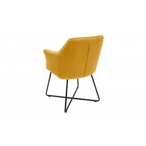 BERNARD design bársony szék - okker