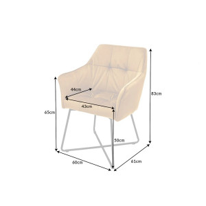 BERNARD design bársony szék - okker
