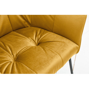 BERNARD design bársony szék - okker