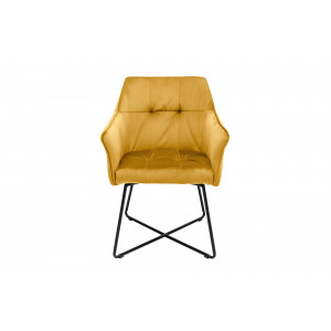 BERNARD design bársony szék - okker