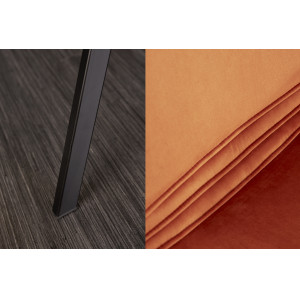 INDIANA design bársony szék - narancs