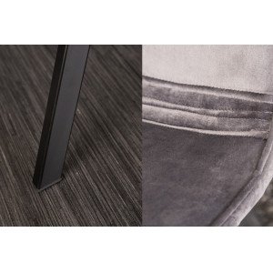 INDIANA design bársony szék - szürke