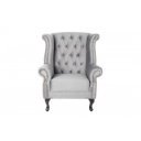 CHESTER design bársony fotel - szürke