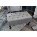 CHESTER design bársony fotel - szürke