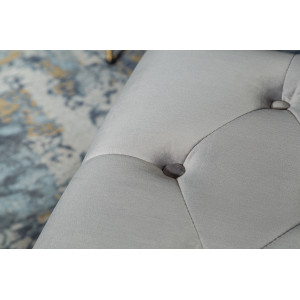 CHESTER design bársony fotel - szürke