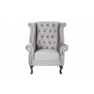 CHESTER design bársony fotel - szürke