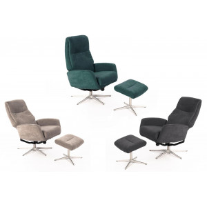 MONSA design kényelmi fotel beige/szürke/türkiz