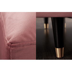 COZY VELVET design bársony kanapé - rózsaszín