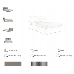 LETICIA design ágykeret - 160x200cm