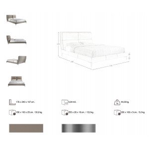 LETICIA design ágykeret - 160x200cm