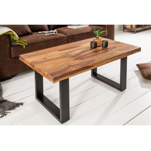 IRON CRAFT tömör rózsafa dohányzóasztal - 100cm Fa