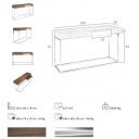 JAVIER exkluzív dió konzolasztal - 135cm