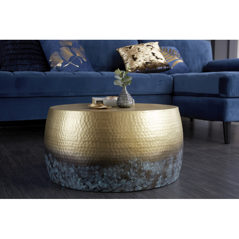 ORIENT modern fém dohányzóasztal - arany